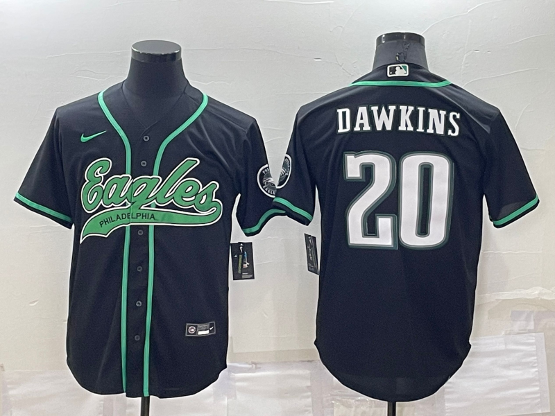 Men's Black Philadelphia Eagles #20 Brian Dawkins Stitched Jersey